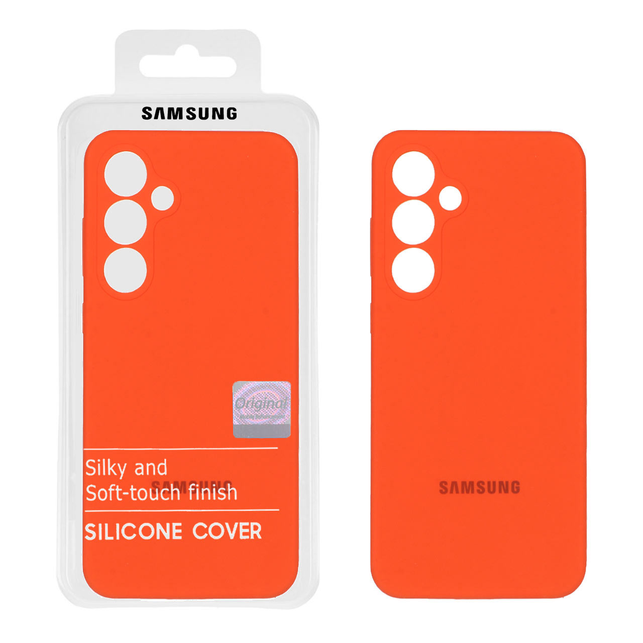 قاب سیلیکونی پاک کنی اورجینال Master Quality مدل  Samsung Galaxy S24 FE - نارنجی (پک دار)