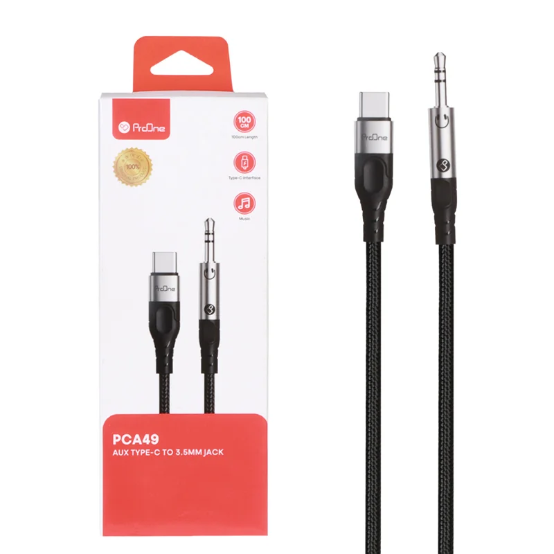 کابل ProOne Type-C To Aux مدل PCA49 - مشکی