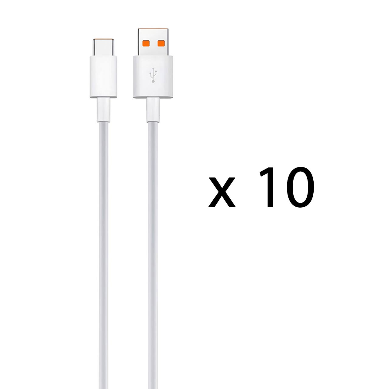 بسته 10 عددی کابل شارژ فست CHERLO Type-C مدل CH-TC19 - سفید - SMO