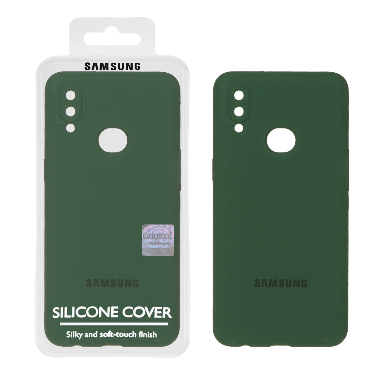 قاب سیلیکونی پاک کنی اورجینال Master Quality مدل Samsung Galaxy A10s - سبز تیره (پک دار)