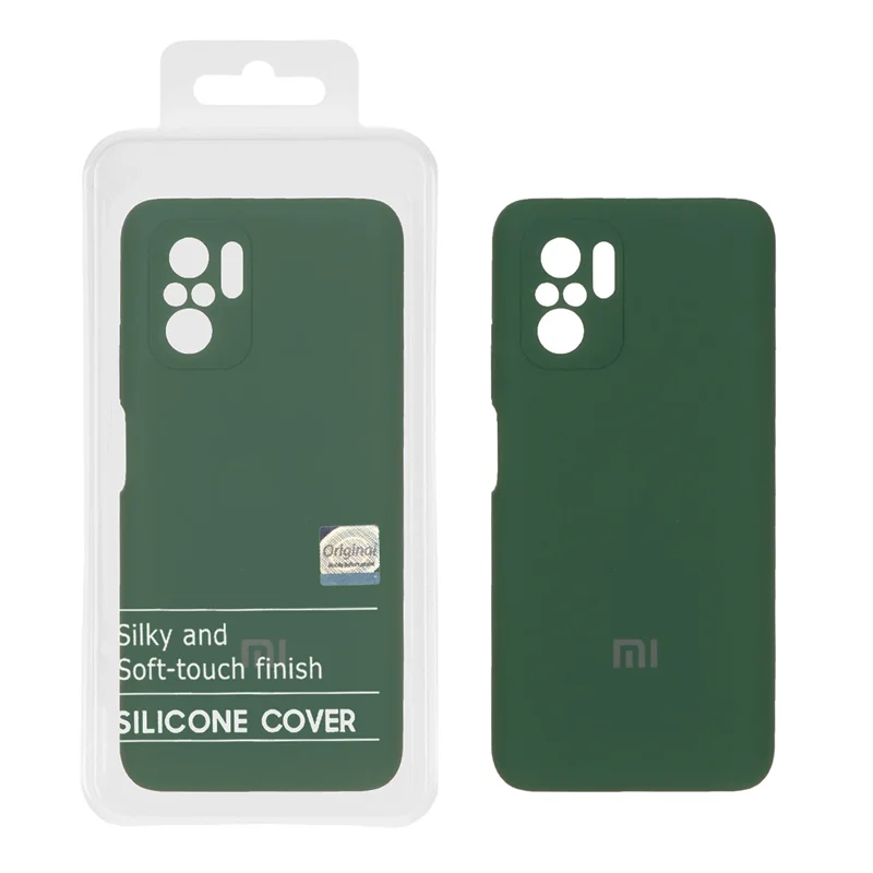 قاب سیلیکونی پاک کنی اورجینال Master Quality مدل Xiaomi Redmi Note 10 4G / Redmi Note 10S / Poco M5S - سبز تیره (پک دار)