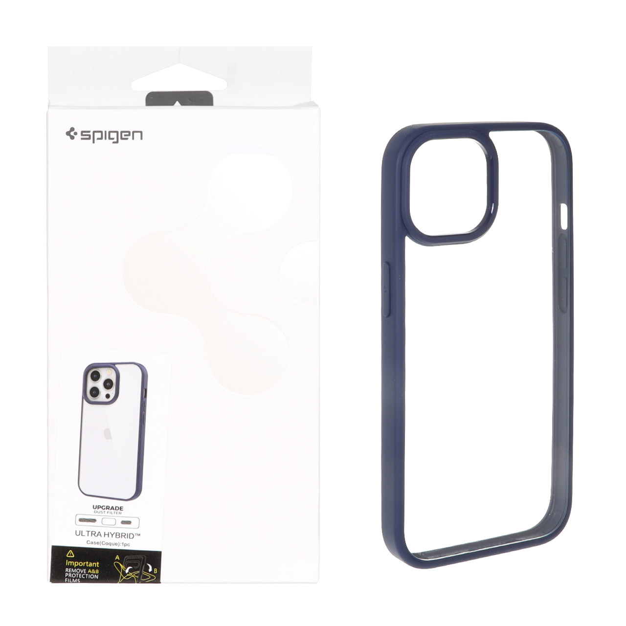 قاب اورجینال Spigen با توری اسپیکر فلزی Apple iPhone 15 / iPhone 14 / iPhone 13 - سرمه ای (پک دار)