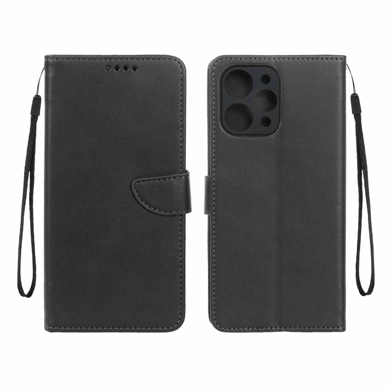 کیف چرمی موبایل مگنتی Xiaomi Redmi 12 / Poco M6 Pro 5G - مشکی