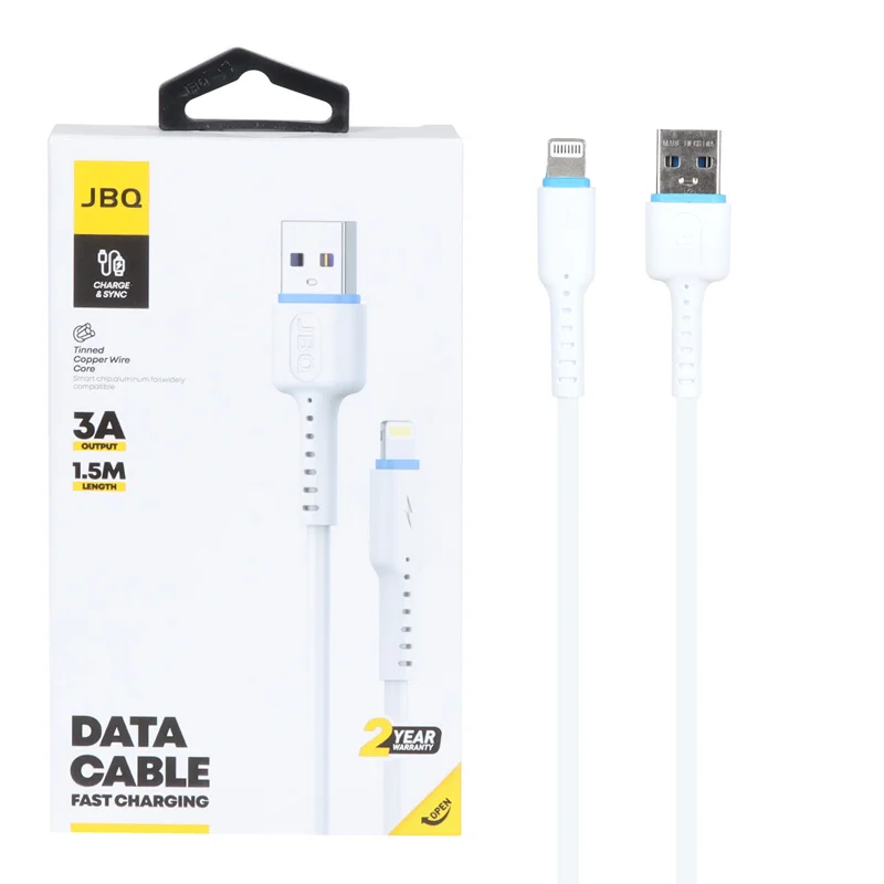 کابل شارژ 1.5 متری فست آیفون JBQ مدل CA-732 - سفید (گارانتی یکساله رصاصی)
