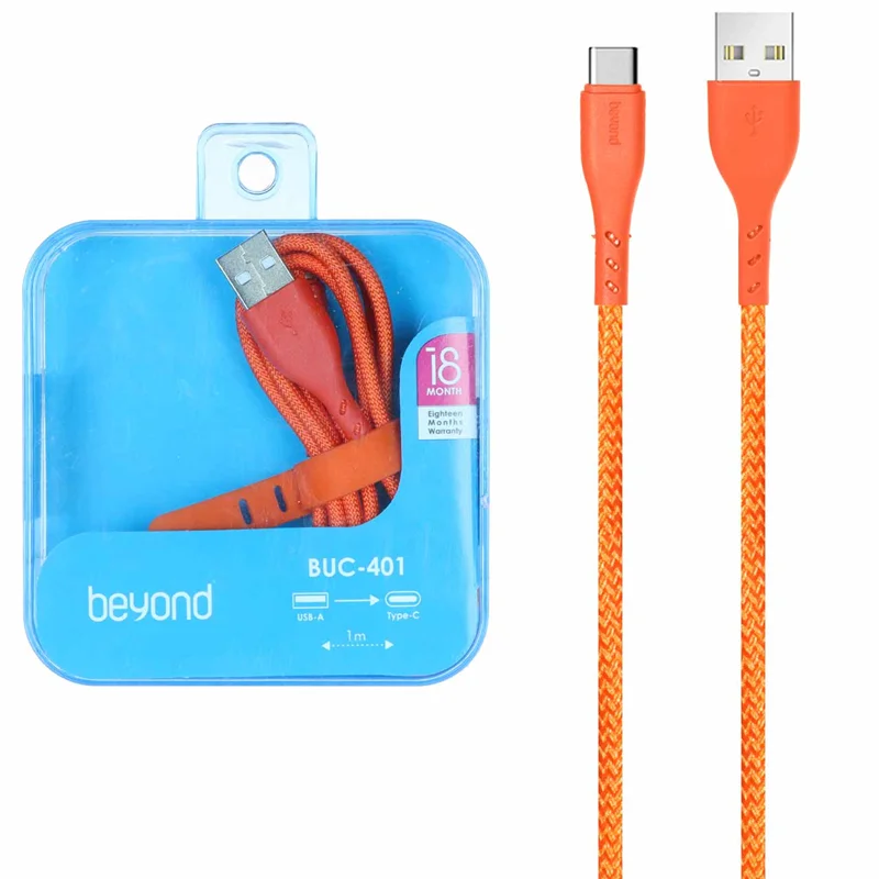 کابل شارژ فست beyond Type-C مدل BUC-401 - نارنجی