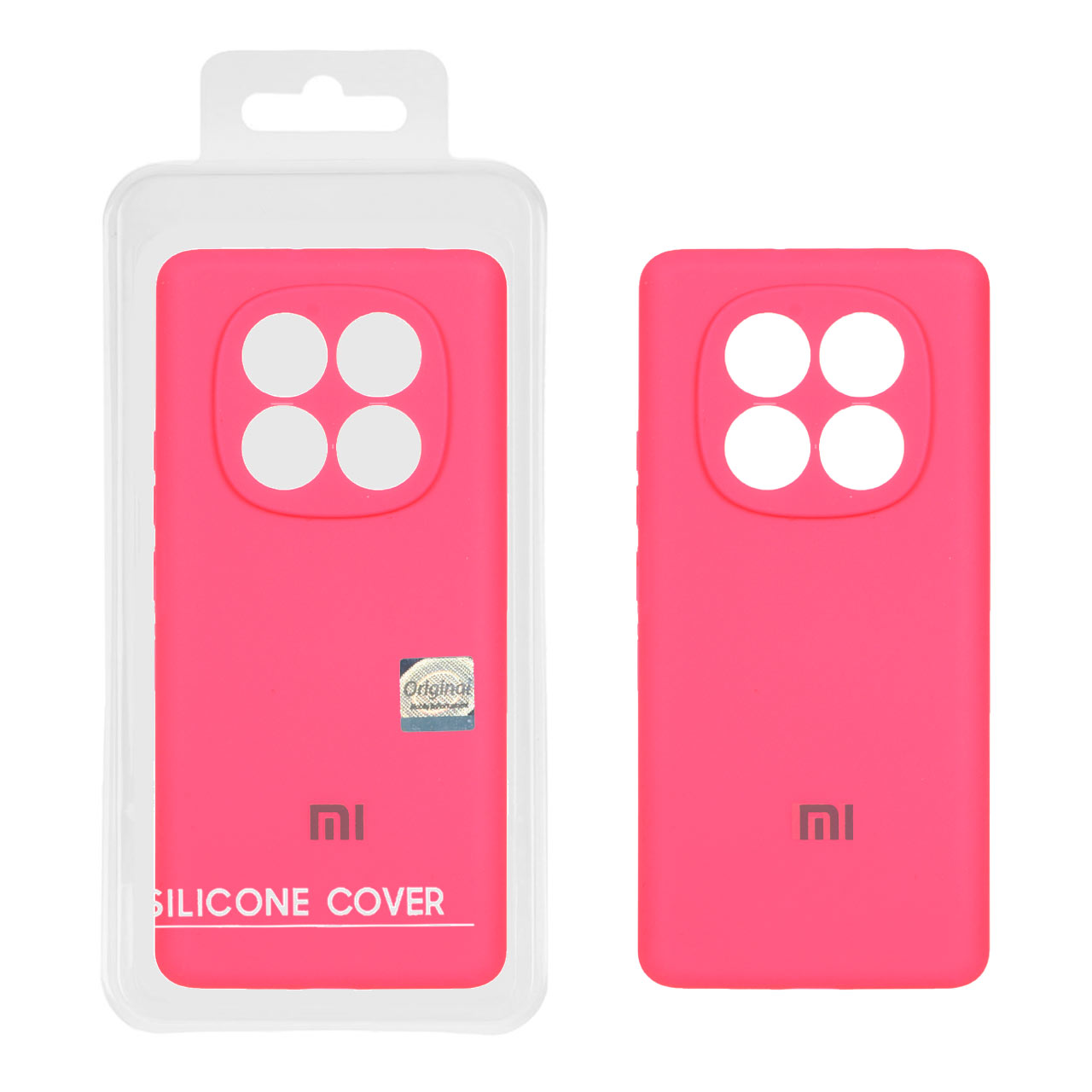 قاب سیلیکونی پاک کنی اورجینال Master Quality مدل Xiaomi Redmi Note 14 Pro 4G - صورتی فانتزی (پک دار)