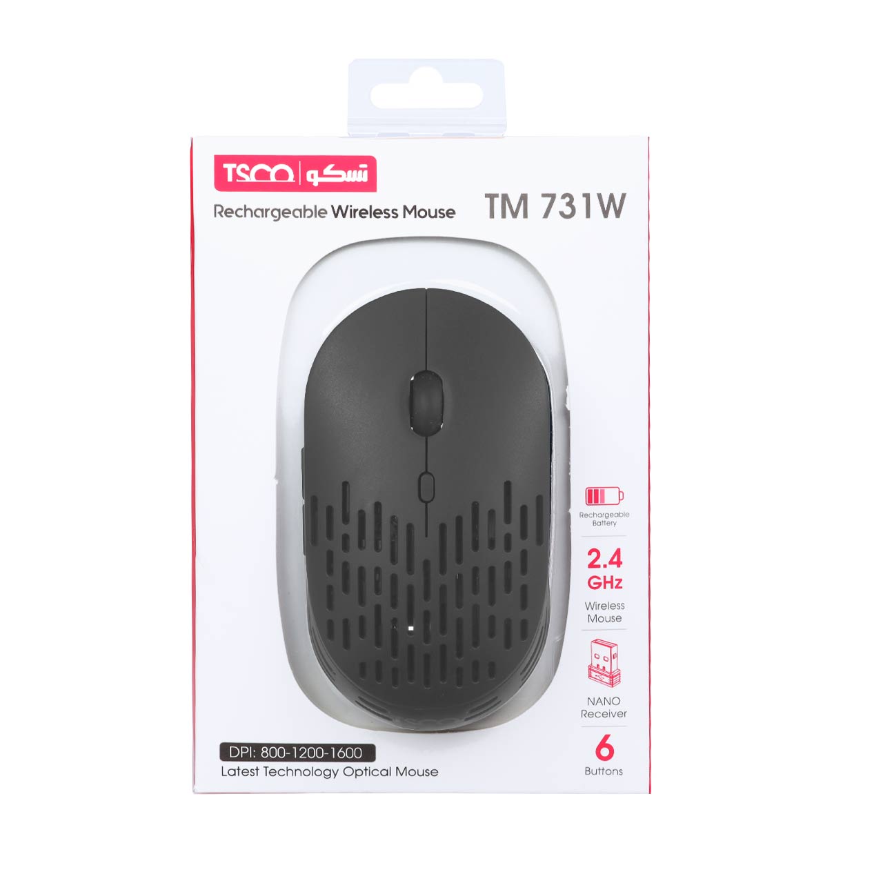 ماوس بی سیم TSCO مدل TM 697W - مشکی