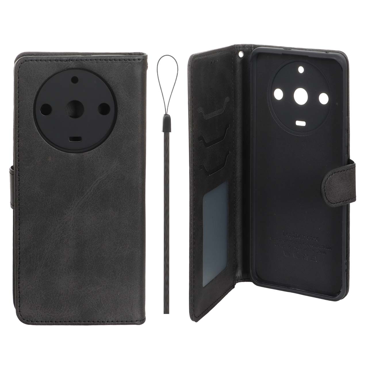 کیف موبایل مگنتی درجه یک داخل خز MNC Plus مدل Realme 11 Pro Plus - مشکی