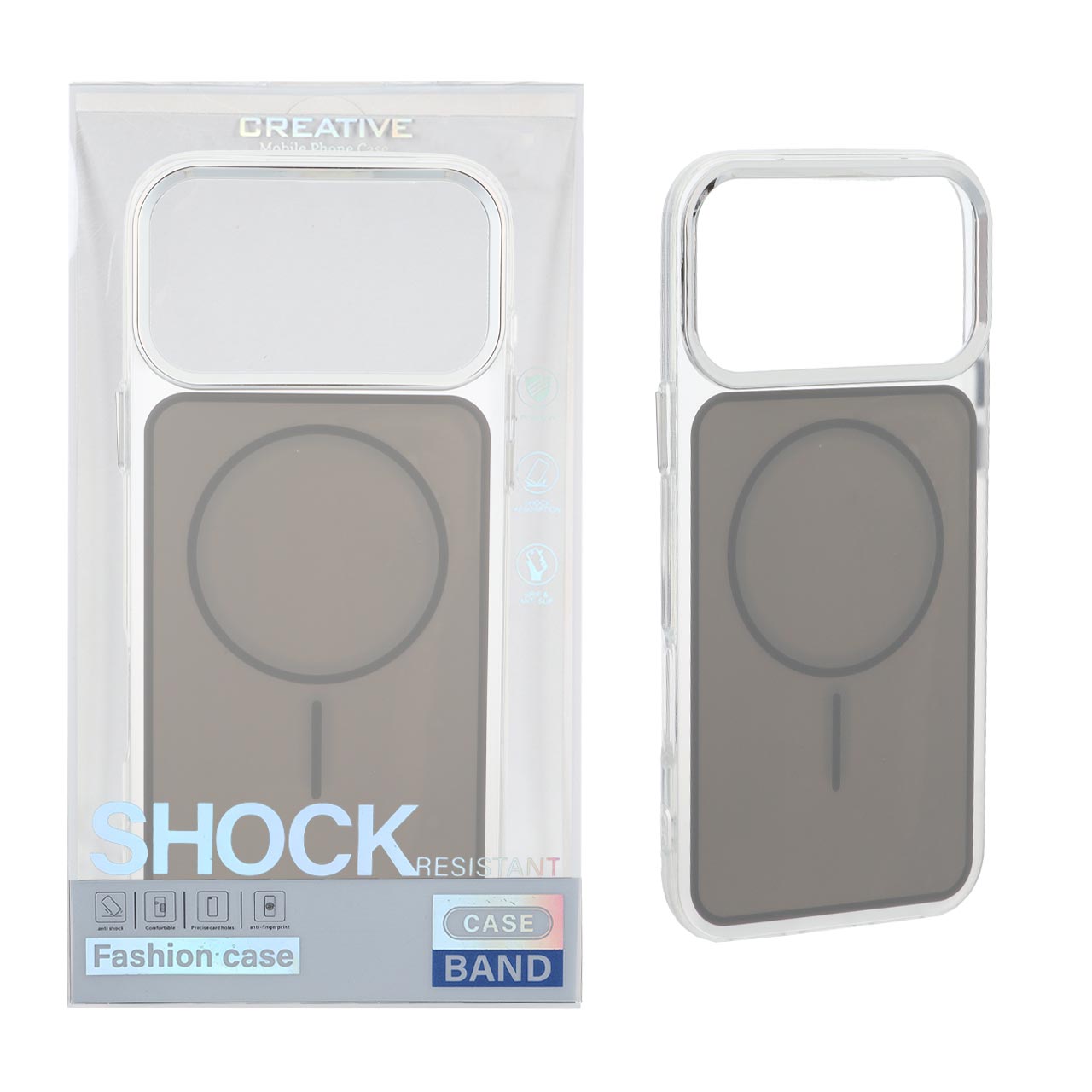 قاب اورجینال Unique Case مات رنگی MagSafe لنز کروم Apple iPhone 17 Pro Max - طوسی (پک دار)