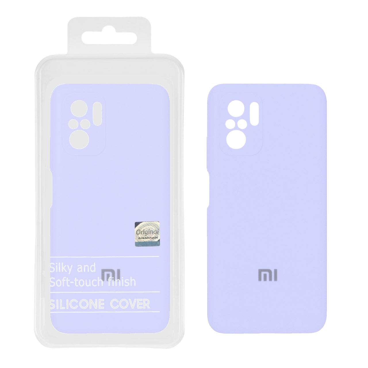 قاب سیلیکونی پاک کنی اورجینال Master Quality مدل Xiaomi Redmi Note 10 4G / Redmi Note 10S / Poco M5S - یاسی (پک دار)