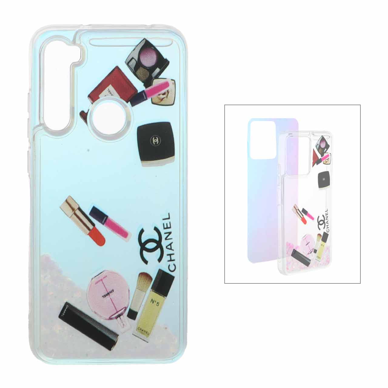 قاب آکواریومی اکلیلی دور ژله ای هفت رنگ Xiaomi Redmi Note 8 - طرح 119