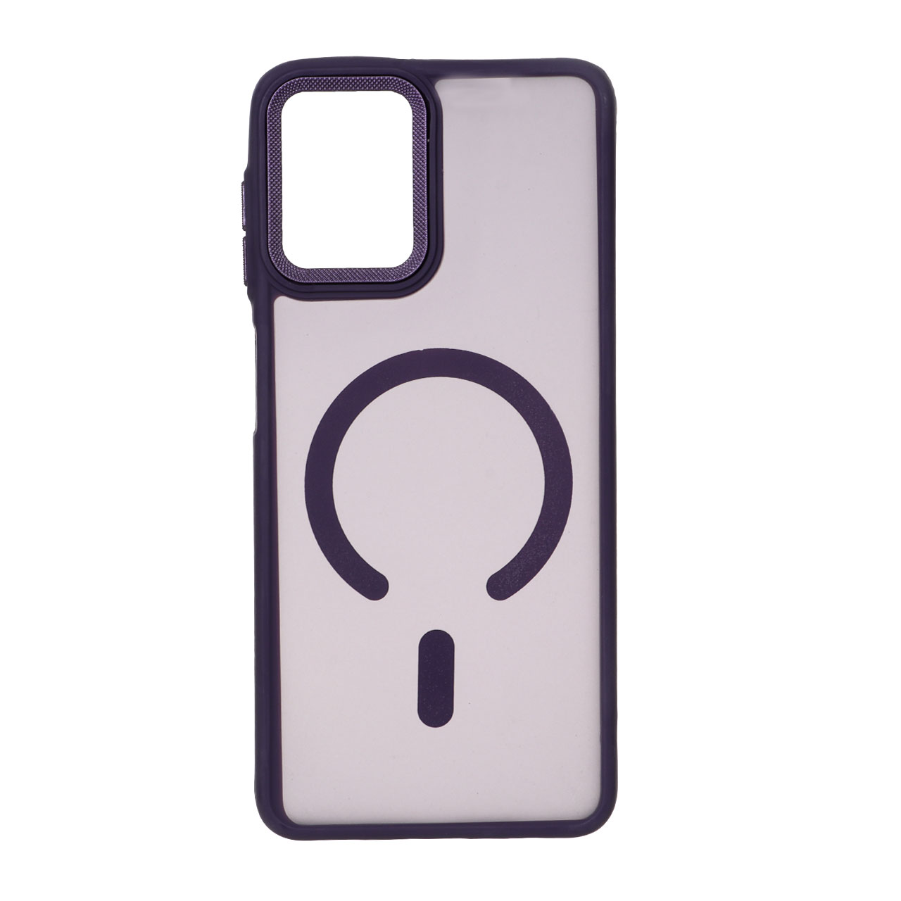 قاب مات لنز کربن طرح مگ سیف دور رنگی Samsung Galaxy A12 / M12 / F12 - بنفش