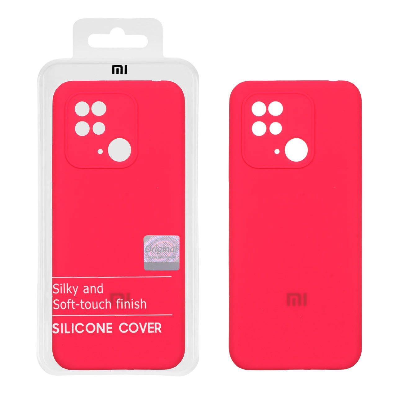 قاب سیلیکونی پاک کنی اورجینال Master Quality مدل Xiaomi Redmi 10C / Redmi 10 Power / Poco C40 - صورتی فانتزی (پک دار)