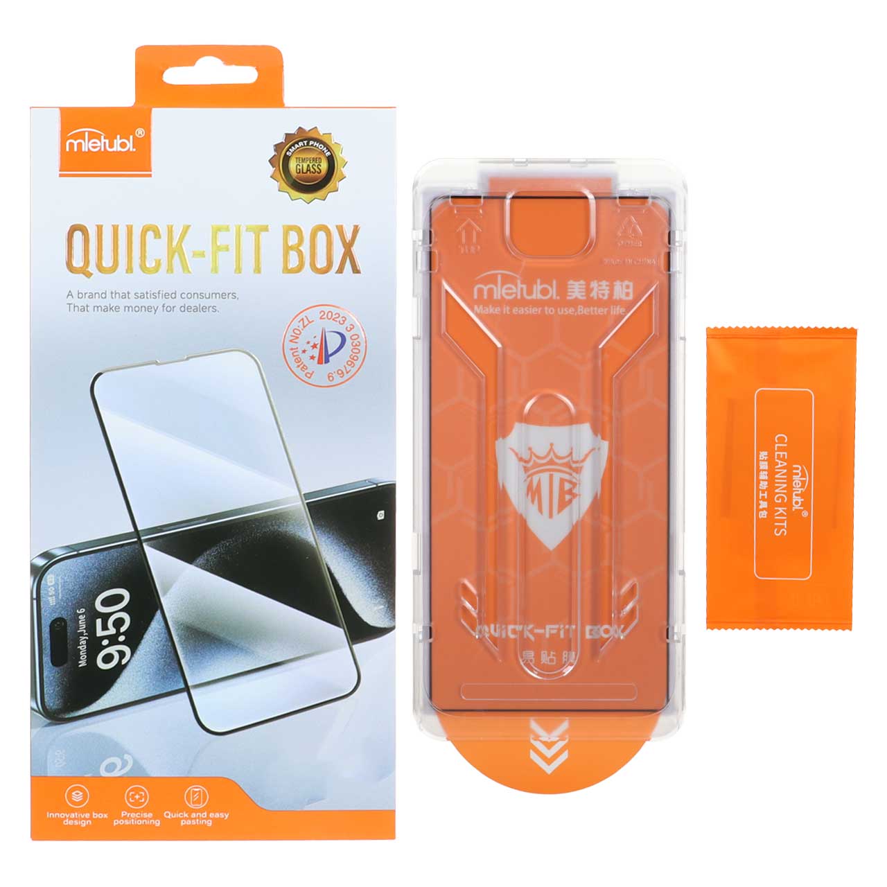 محافظ صفحه نمایش شیشه ای اورجینال Mietubl - Quick Fit Box مدل Samsung Galaxy S25 Ultra (پک دار)