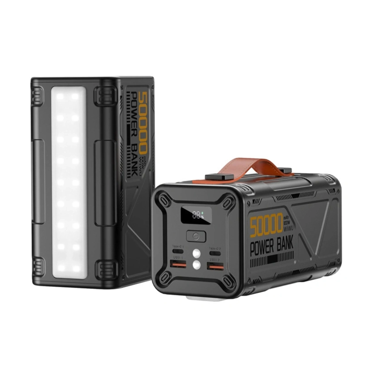 پاوربانک PD و فست شارژ Wiwu 50000Ah مدل Armor Wi-P029 100W - مشکی (گارانتی شش ماهه شرکتی)