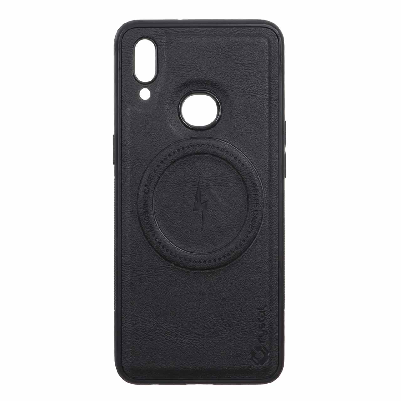 قاب Crystal طرح چرم MagSafe مدل Samsung Galaxy A10s - مشکی