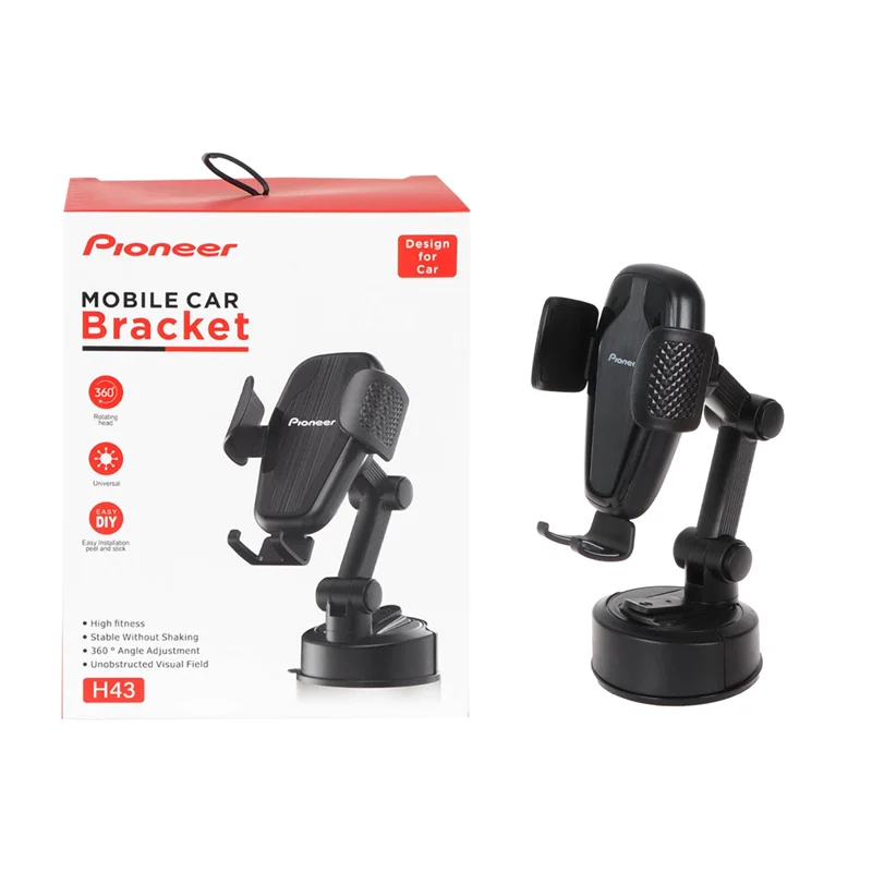 هولدر گوشی موبایل پایه دار Pioneer مدل H43 - مشکی طرح 2