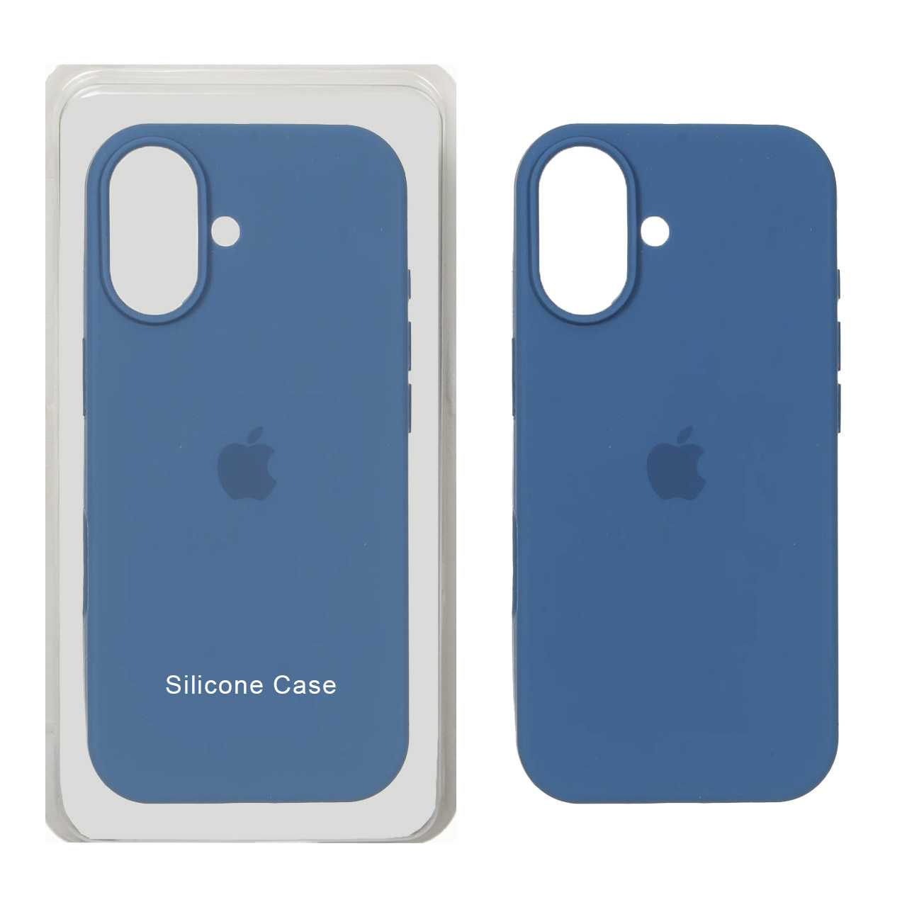 قاب سیلیکونی پاک کنی اورجینال Apple iPhone 17 - آبی تیره (پک اصلی)