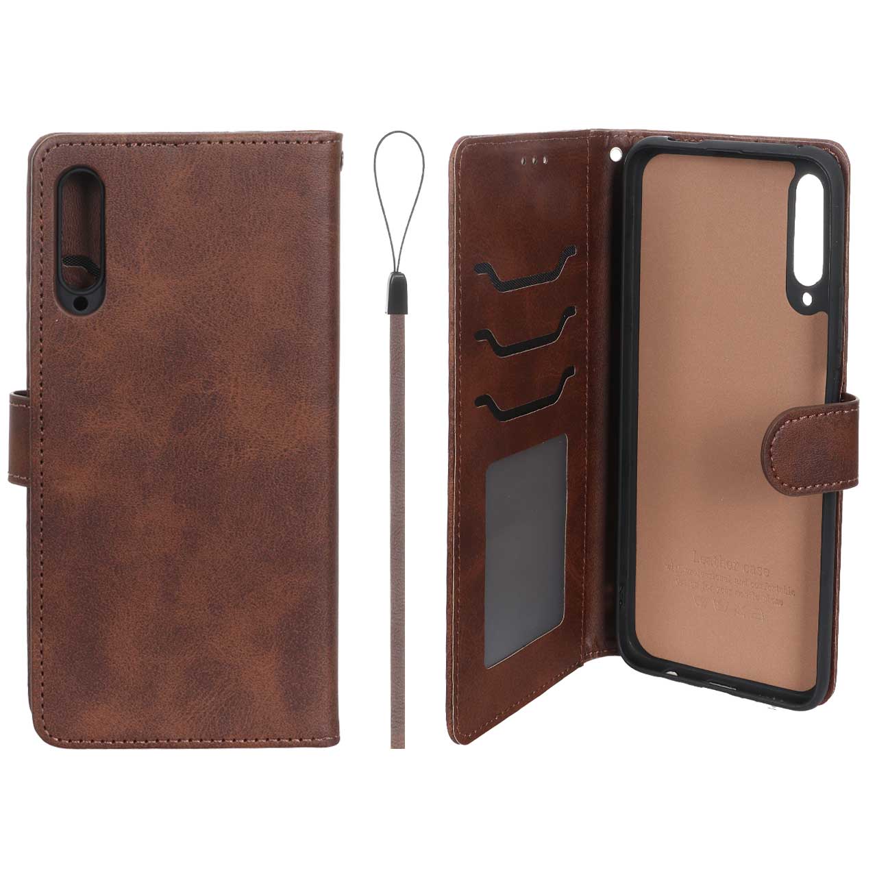 کیف موبایل مگنتی درجه یک داخل خز MNC Plus مدل Huawei Y9s / 9X Pro / Y9s New - قهوه ای