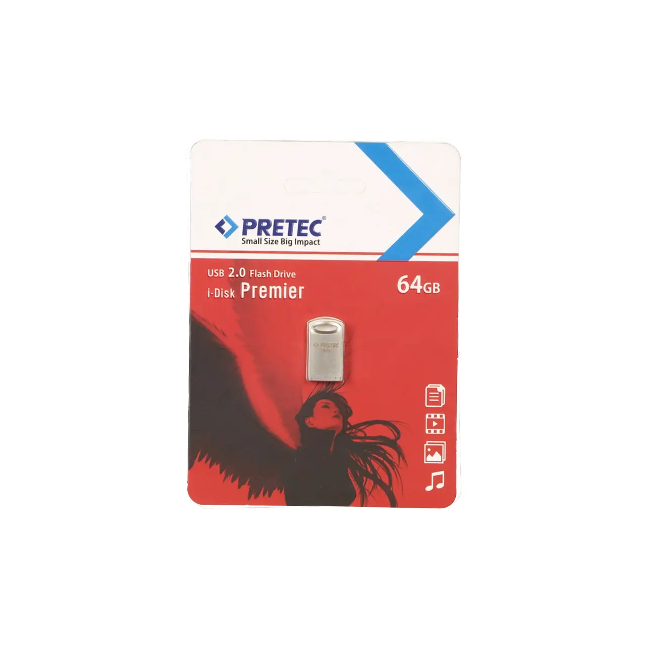 Pretec Elite E02 USB 2.0 Flash Memory - 64GB - نقره ای (گارانتی فراگامان)