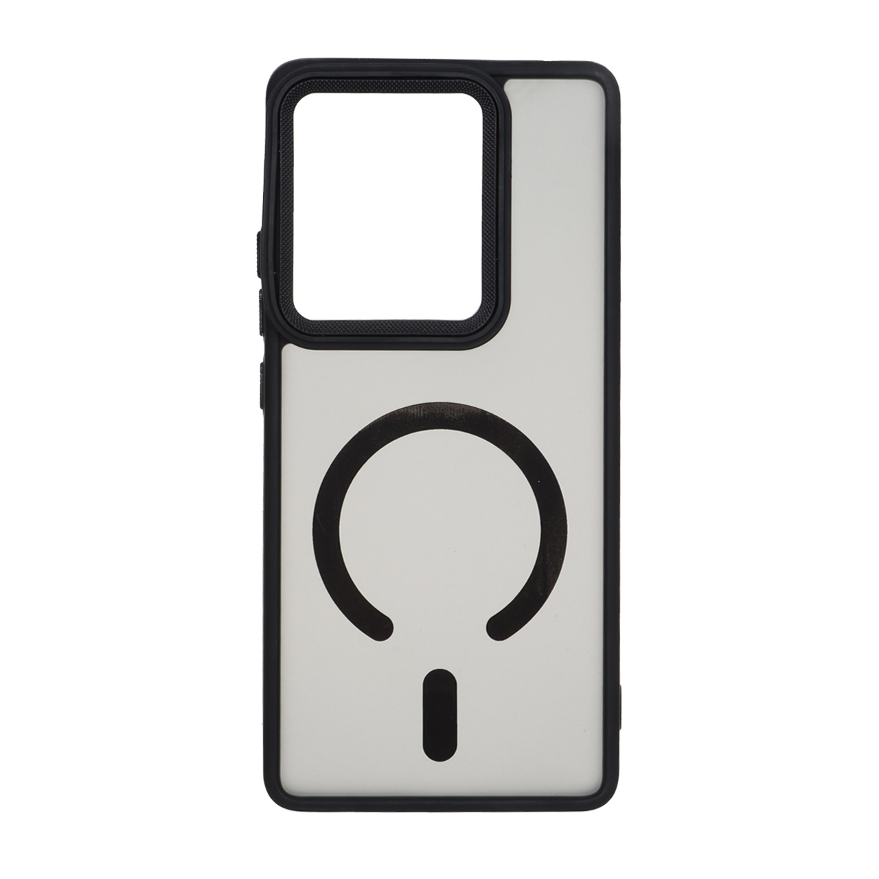 قاب مات لنز کربن طرح مگ سیف دور رنگی Xiaomi Redmi Note 14S / Note 13 Pro 4G / Poco M6 Pro 4G - مشکی