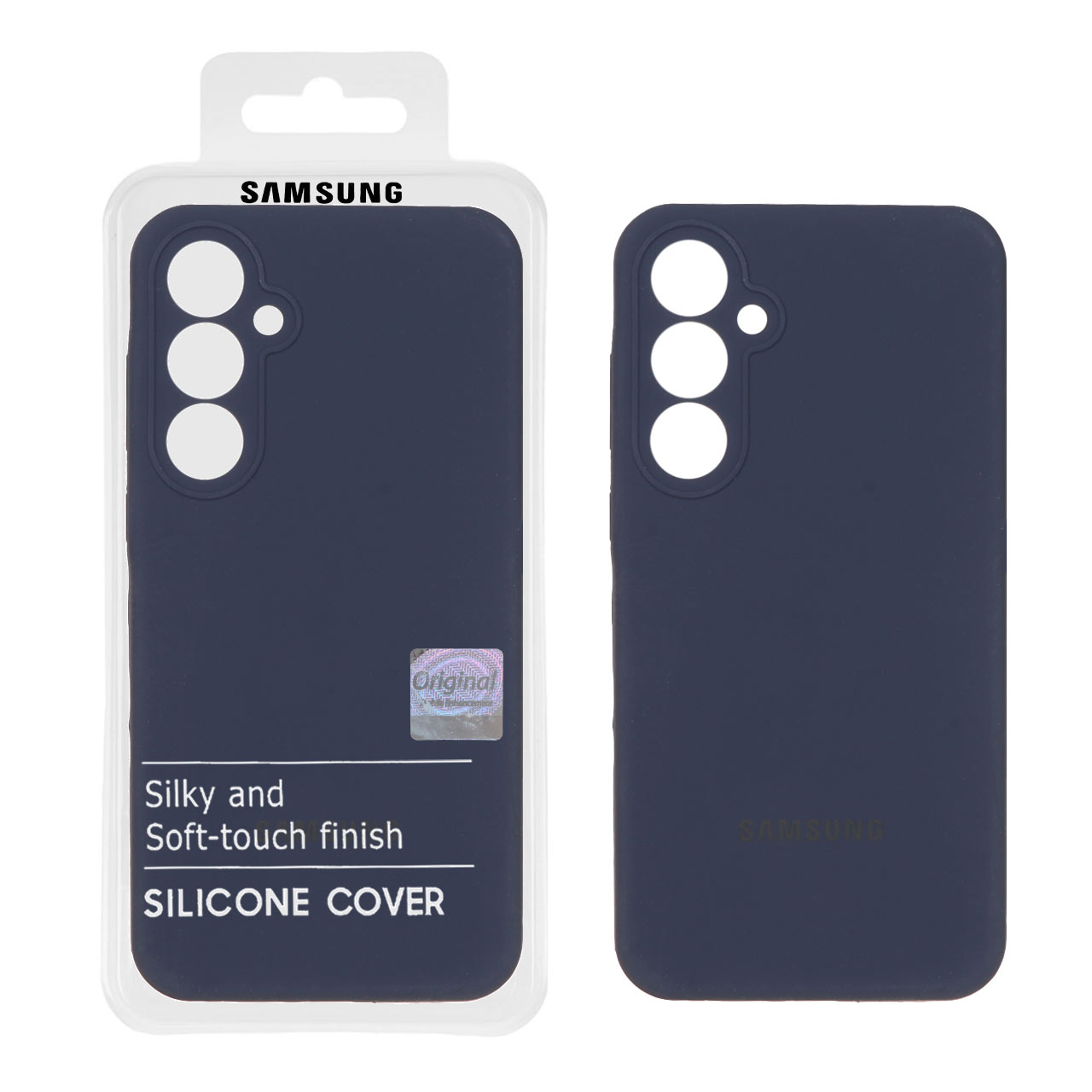 قاب سیلیکونی پاک کنی اورجینال Master Quality مدل Samsung Galaxy A55 - سرمه ای (پک دار)