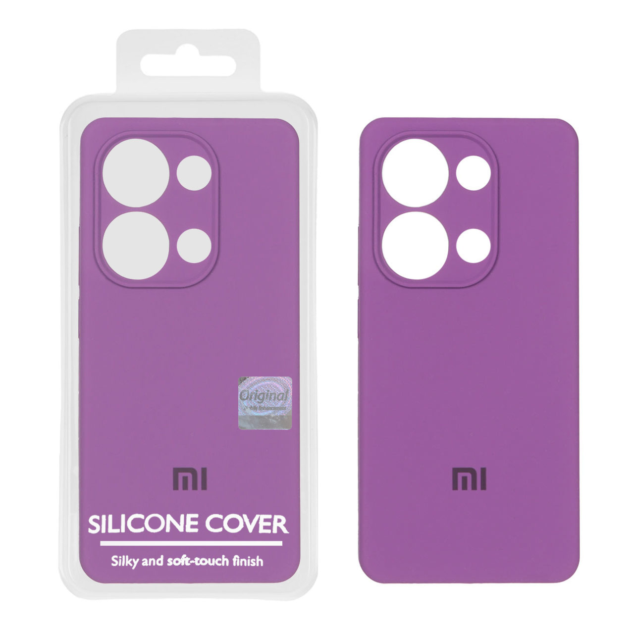 قاب سیلیکونی پاک کنی اورجینال Master Quality مدل Xiaomi Redmi Note 14S / Note 13 Pro 4G / Poco M6 Pro 4G - ارغوانی (پک دار)