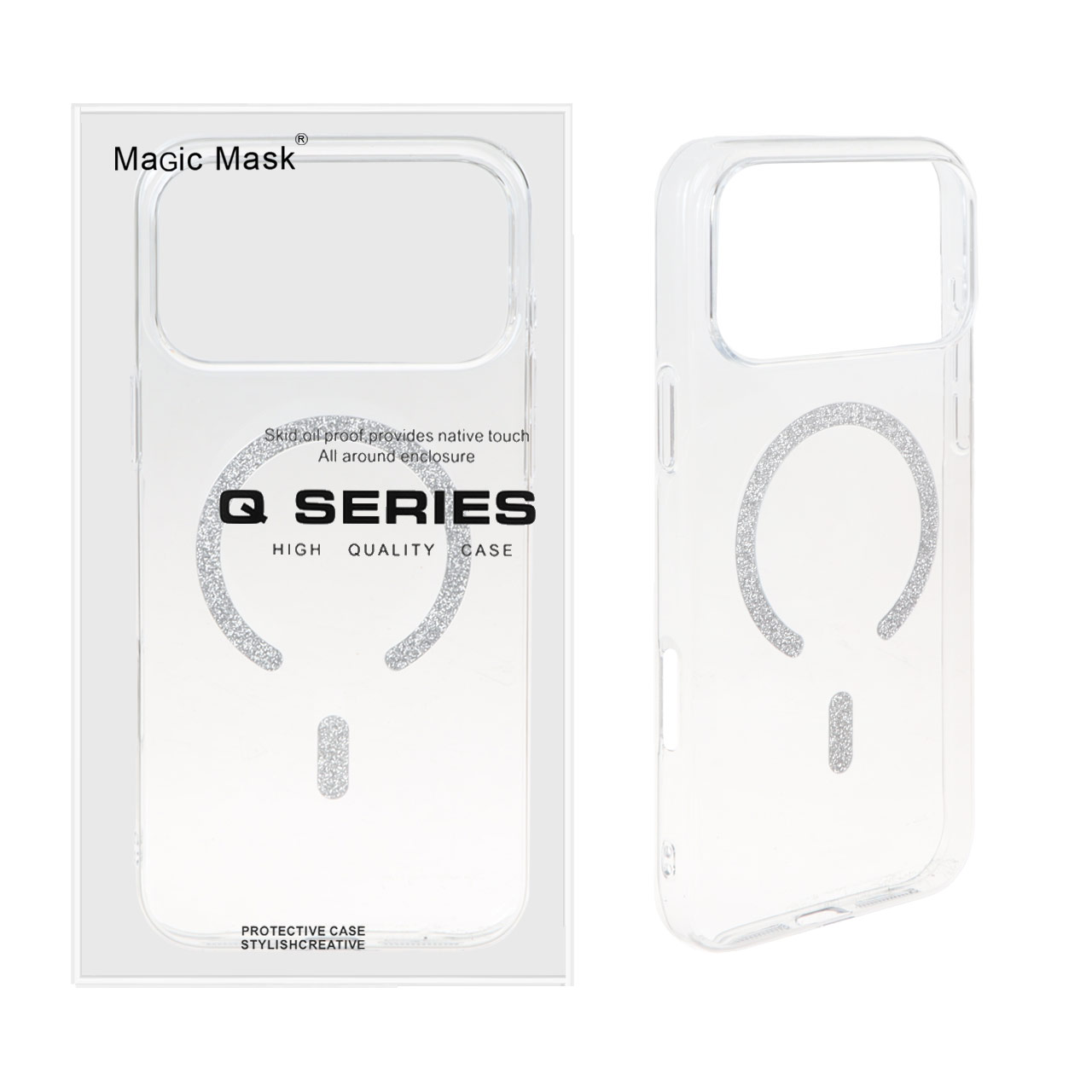 قاب اورجینال Magic Mask شفاف MagSafe اکلیلی Apple iPhone 17 Pro Max (پک دار) - MPS