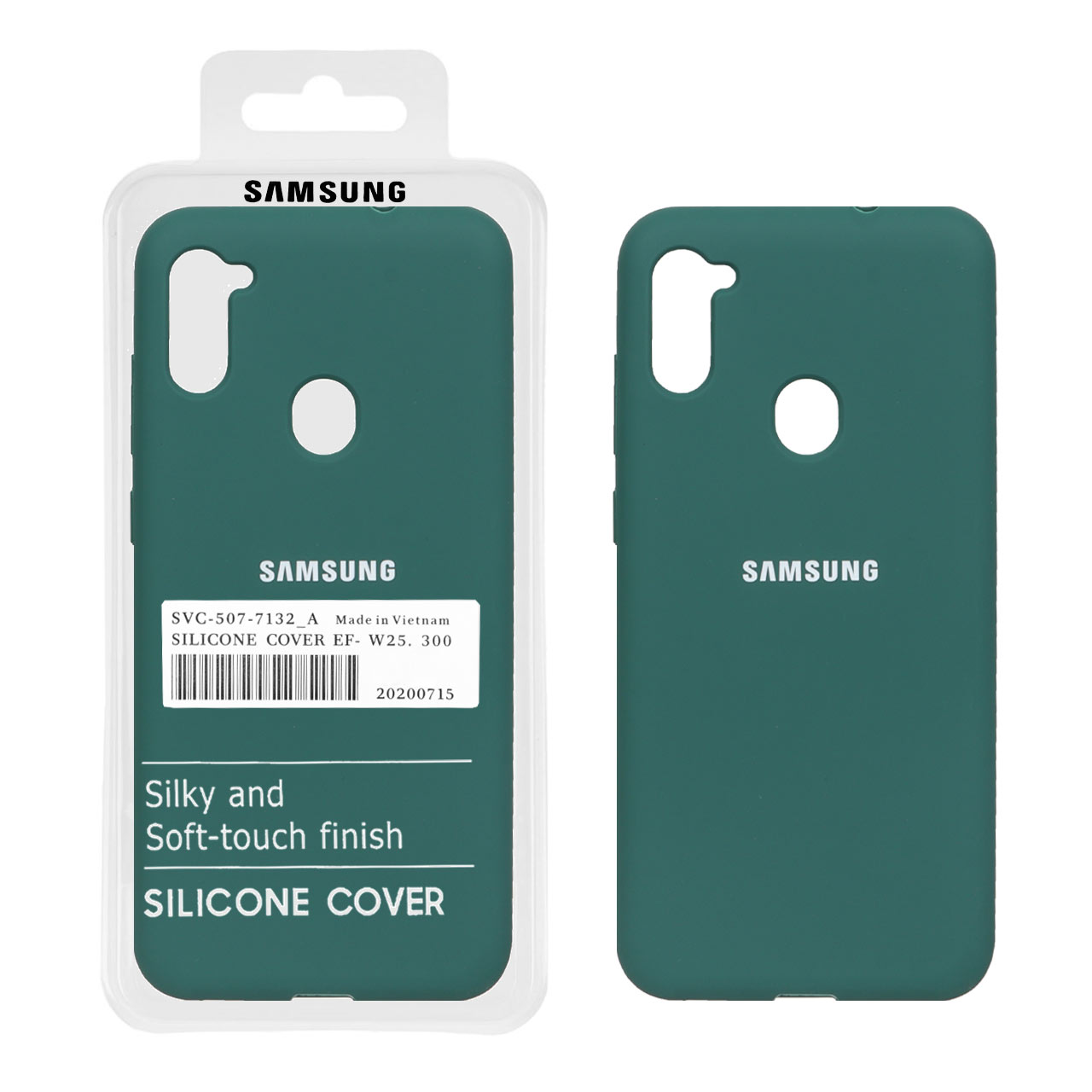 قاب سیلیکونی پاک کنی اورجینال درجه یک Samsung Galaxy A11 / M11 - سبز (پک دار)