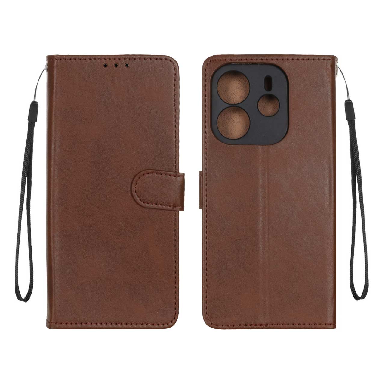 کیف موبایل مگنتی Xiaomi Redmi Note 14 4G - قهوه ای