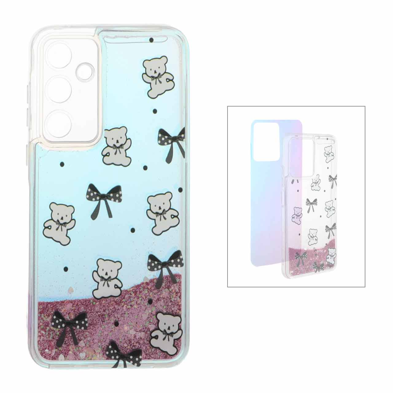 قاب آکواریومی اکلیلی دور ژله ای هفت رنگ Samsung Galaxy A35 - طرح 75