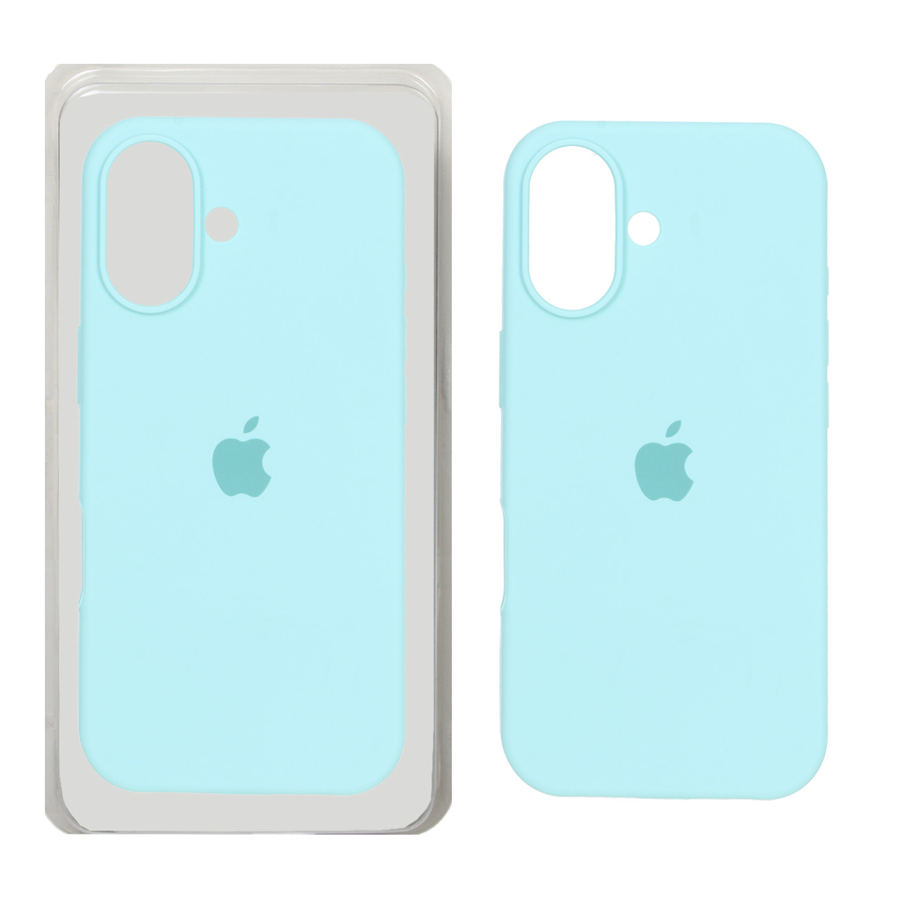 قاب سیلیکونی پاک کنی اورجینال Apple iPhone 17 - سبز آبی (پک اصلی)