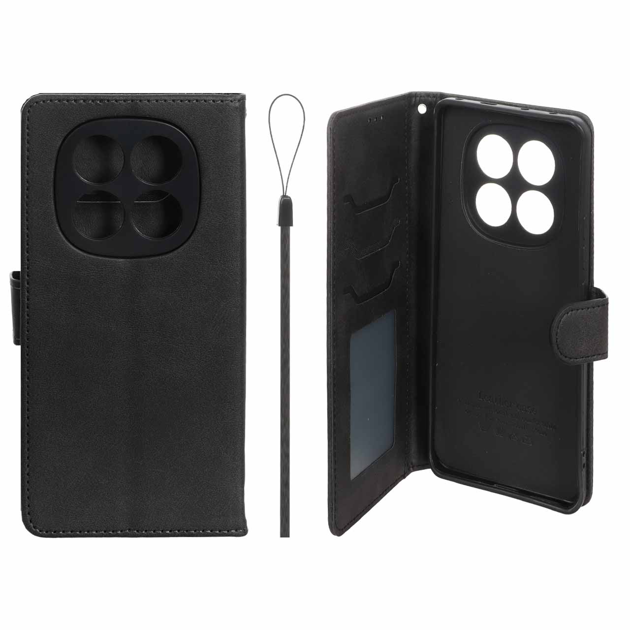 کیف موبایل مگنتی درجه یک داخل خز MNC Plus مدل Xiaomi Redmi Note 14 Pro 5G / Redmi Note 14 Pro Plus 5G / Poco X7 5G - مشکی