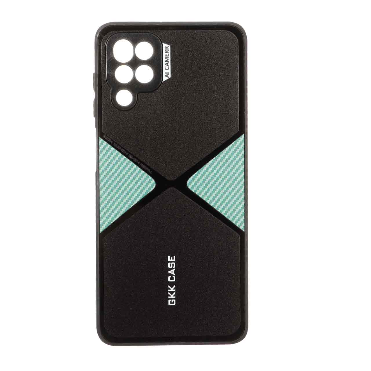 قاب GKK دور براق طرح X محافظ لنزدار Samsung Galaxy A12 / M12 / F12 - سبز