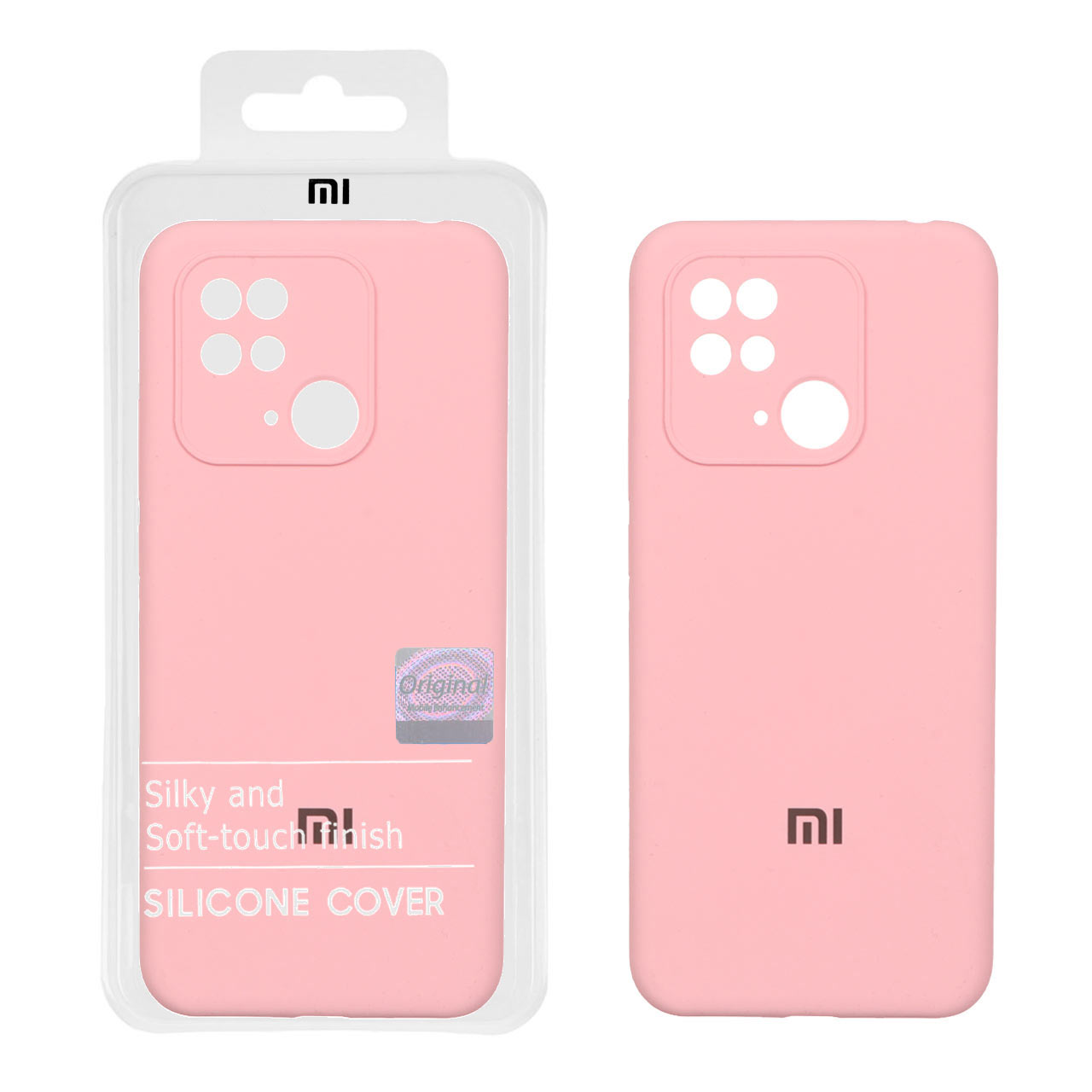 قاب سیلیکونی پاک کنی اورجینال Master Quality مدل Xiaomi Redmi 10C / Redmi 10 Power / Poco C40 - صورتی  (پک دار)