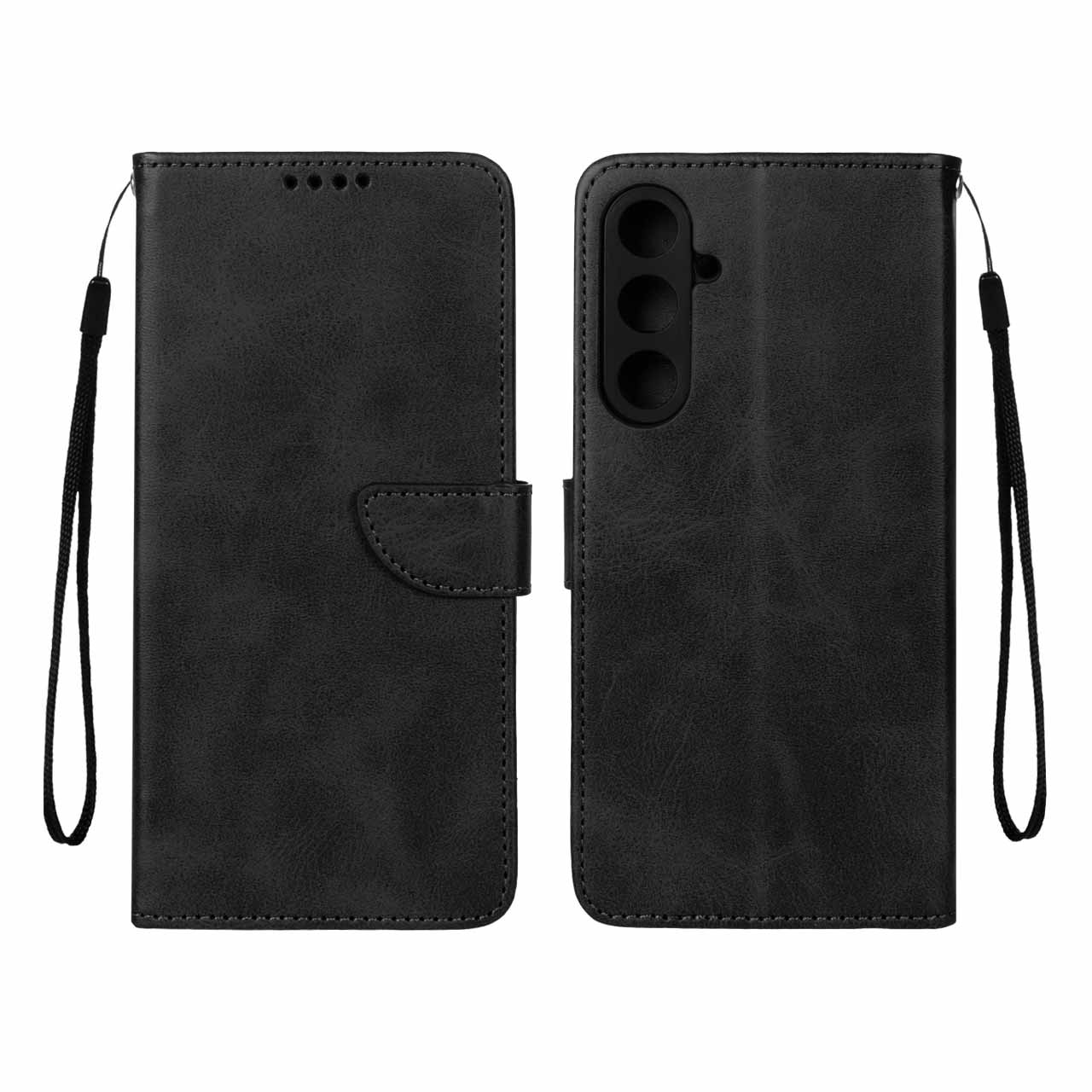 کیف چرمی موبایل مگنتی محافظ لنزدار Samsung Galaxy A55 - مشکی