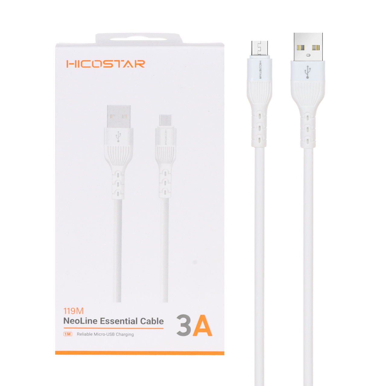 کابل شارژ فست اندروید Hicostar مدل 119M - سفید