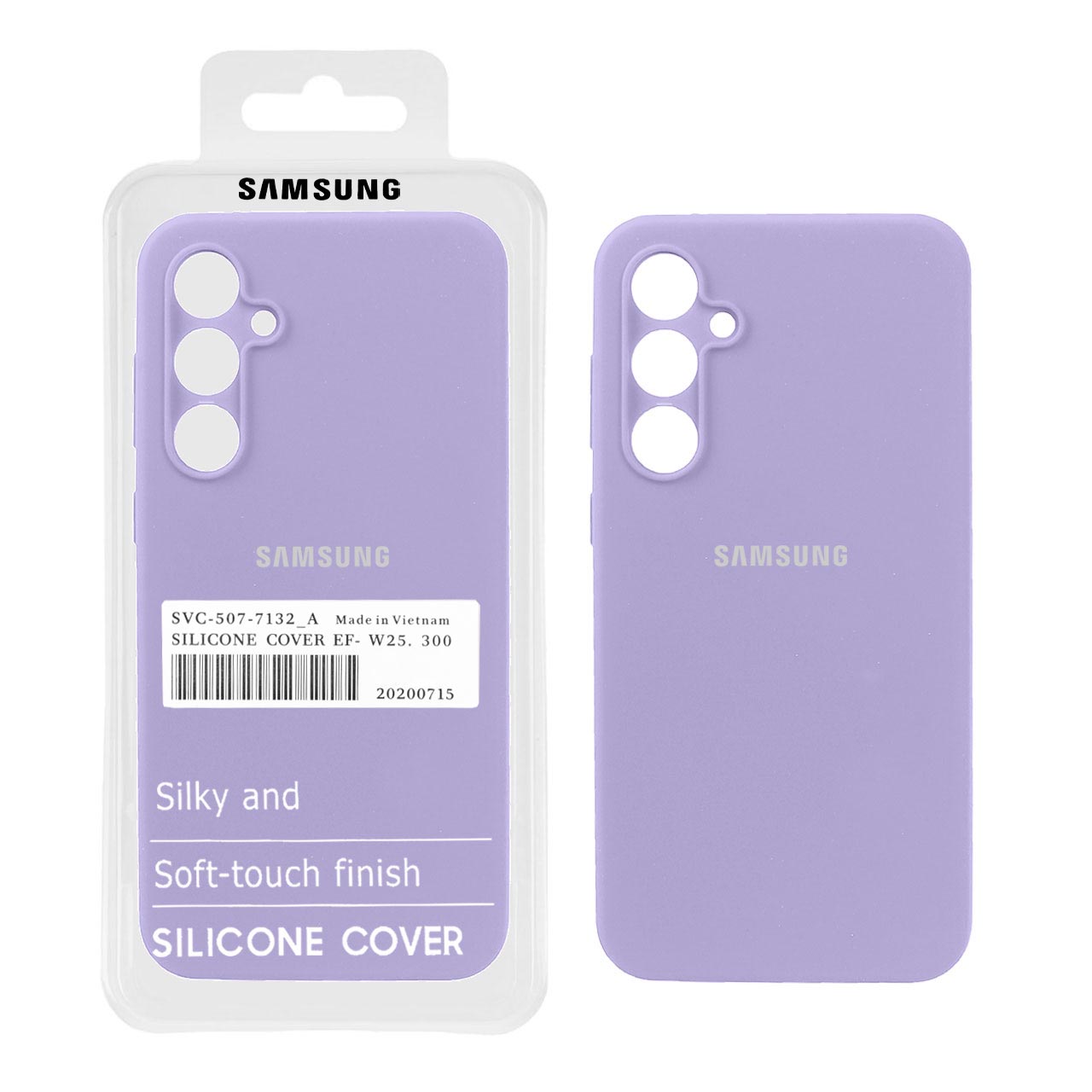 قاب سیلیکونی پاک کنی اورجینال درجه یک Samsung Galaxy S23 FE - یاسی (پک دار)