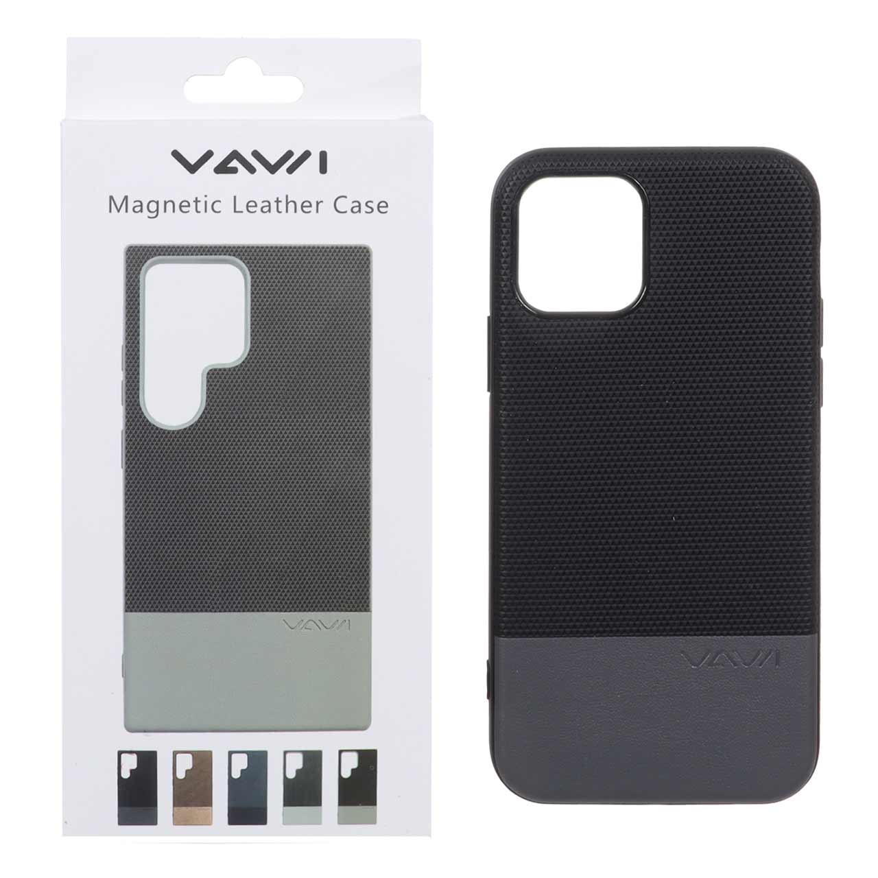 قاب Vawi چرمی دو تکه MagSafe مدل Apple iPhone 11 Pro - مشکی (پک دار)