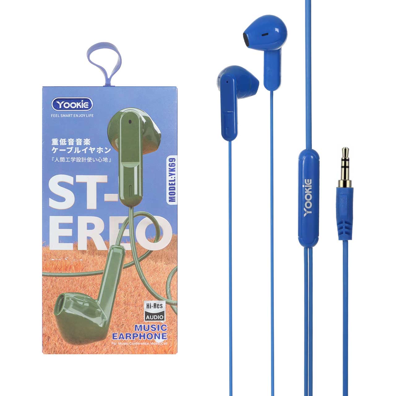 هندزفری با سیم YOOKIE مدل YK69 - آبی