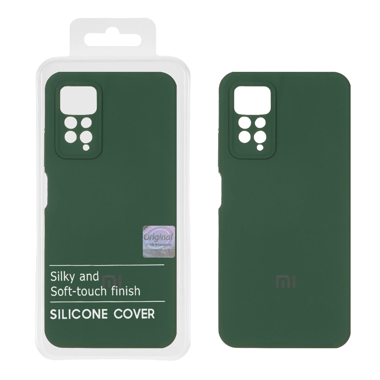 قاب سیلیکونی پاک کنی اورجینال Master Quality مدل Xiaomi Redmi Note 12 Pro 4G / Redmi Note 11 Pro - سبز تیره (پک دار)