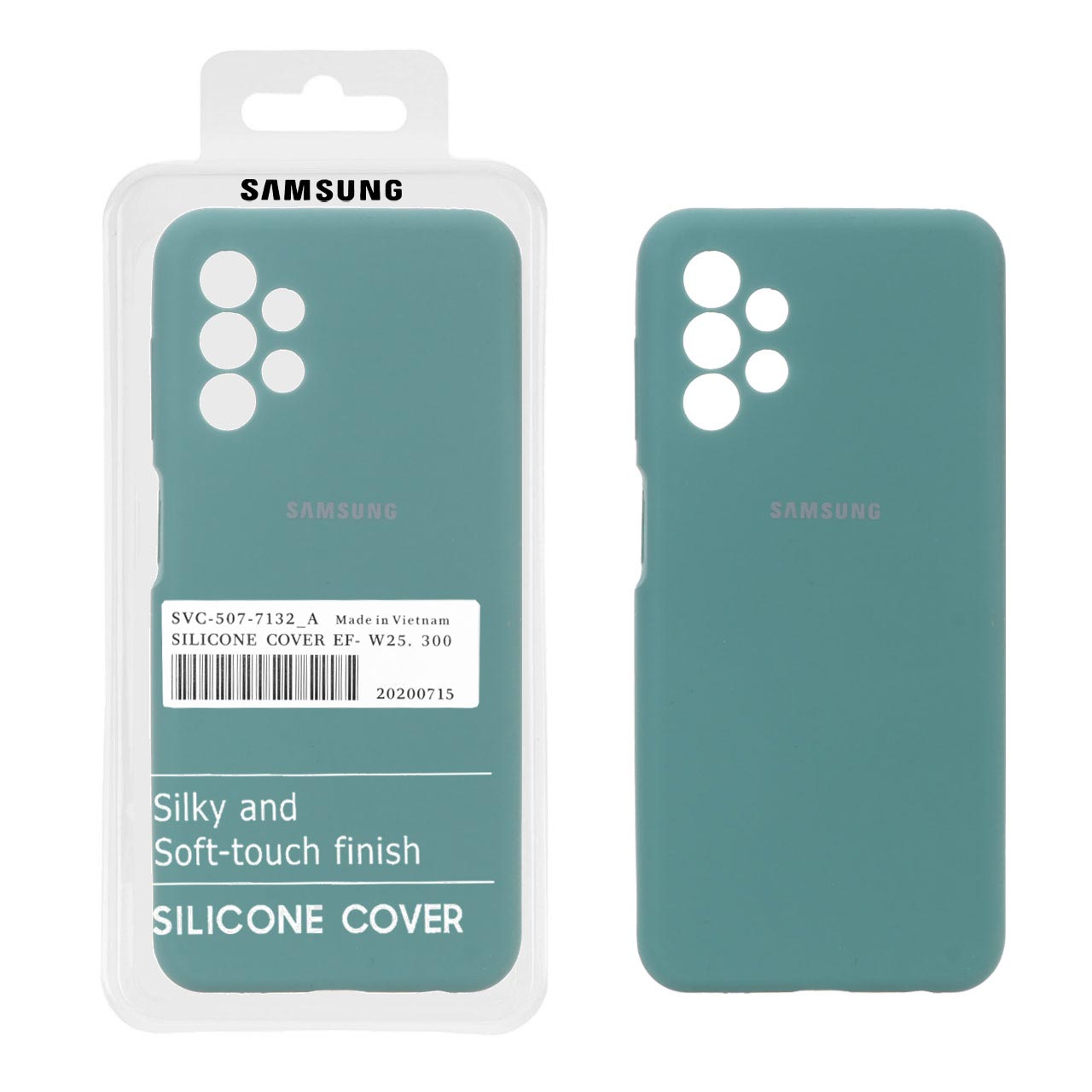 قاب سیلیکونی پاک کنی اورجینال درجه یک Samsung Galaxy A13 4G - سبز (پک دار)