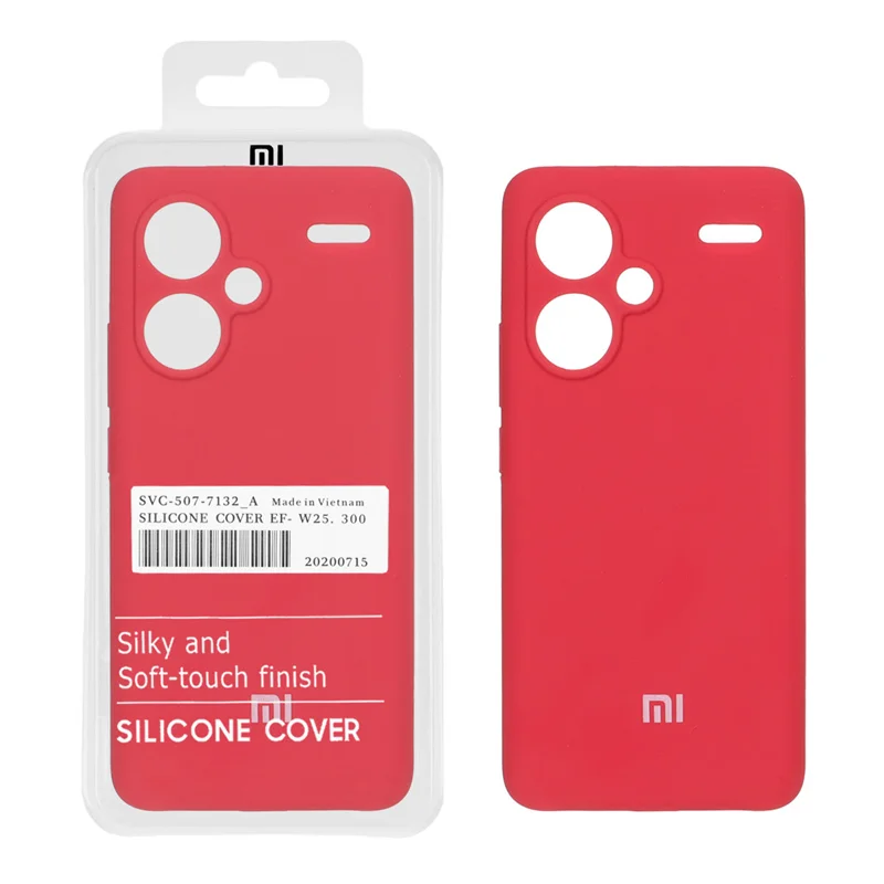 قاب سیلیکونی پاک کنی اورجینال درجه یک Xiaomi Redmi Note 13 Pro Plus 5G - آلبالویی (پک دار)