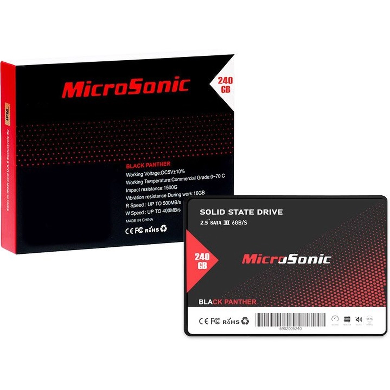 هارد MicroSonic SSD مدل Black Panther ظرفیت 240GB (گارانتی IPM)