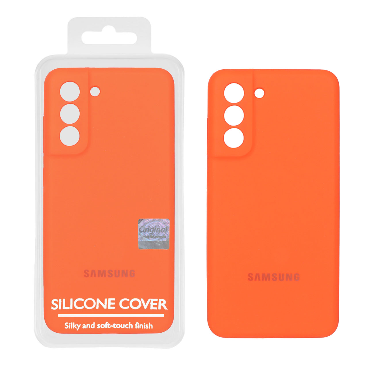 قاب سیلیکونی پاک کنی اورجینال Master Quality مدل Samsung Galaxy S21 FE - نارنجی (پک دار)