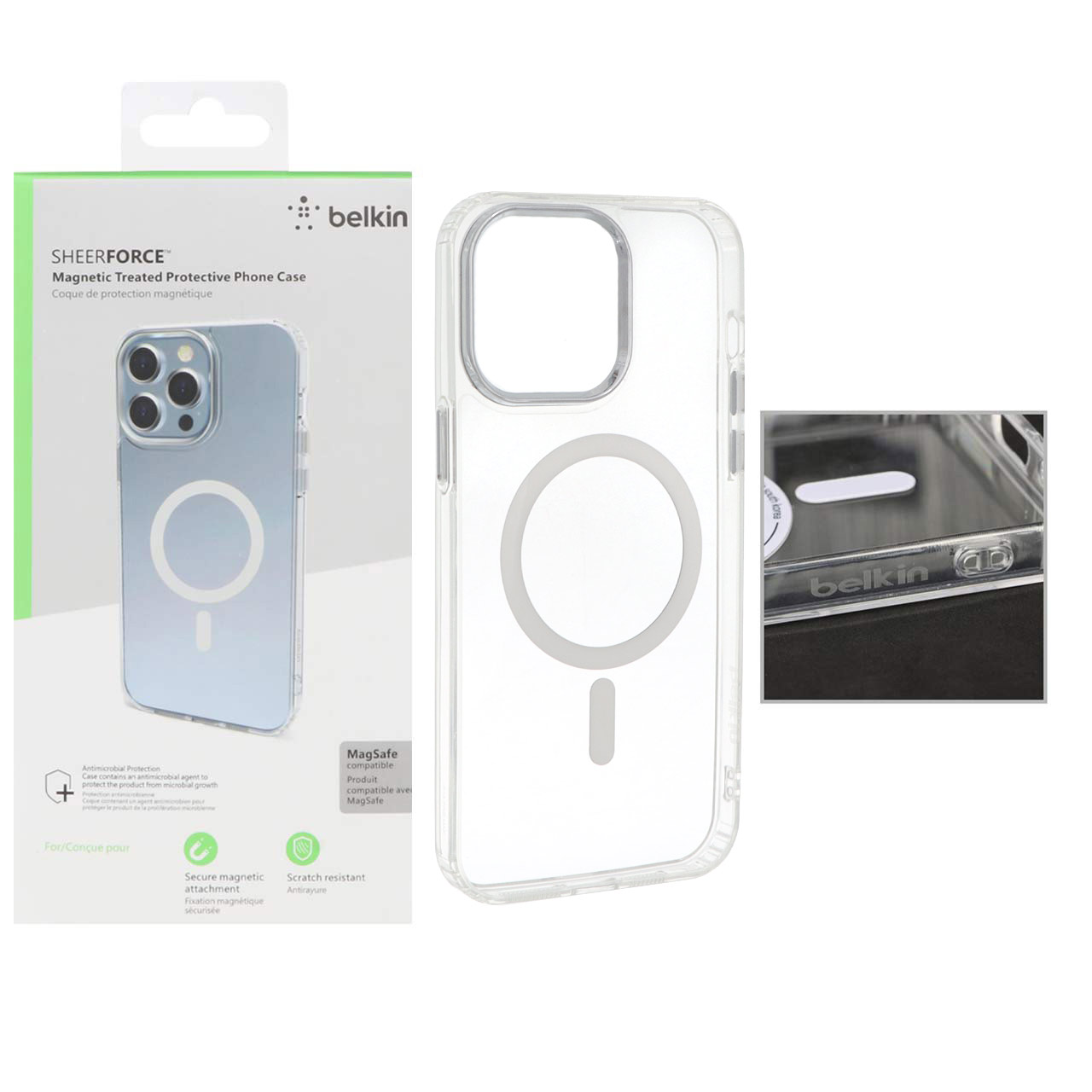 قاب belkin شفاف Magsafe مدل Apple iPhone 14 Pro Max (پک دار)
