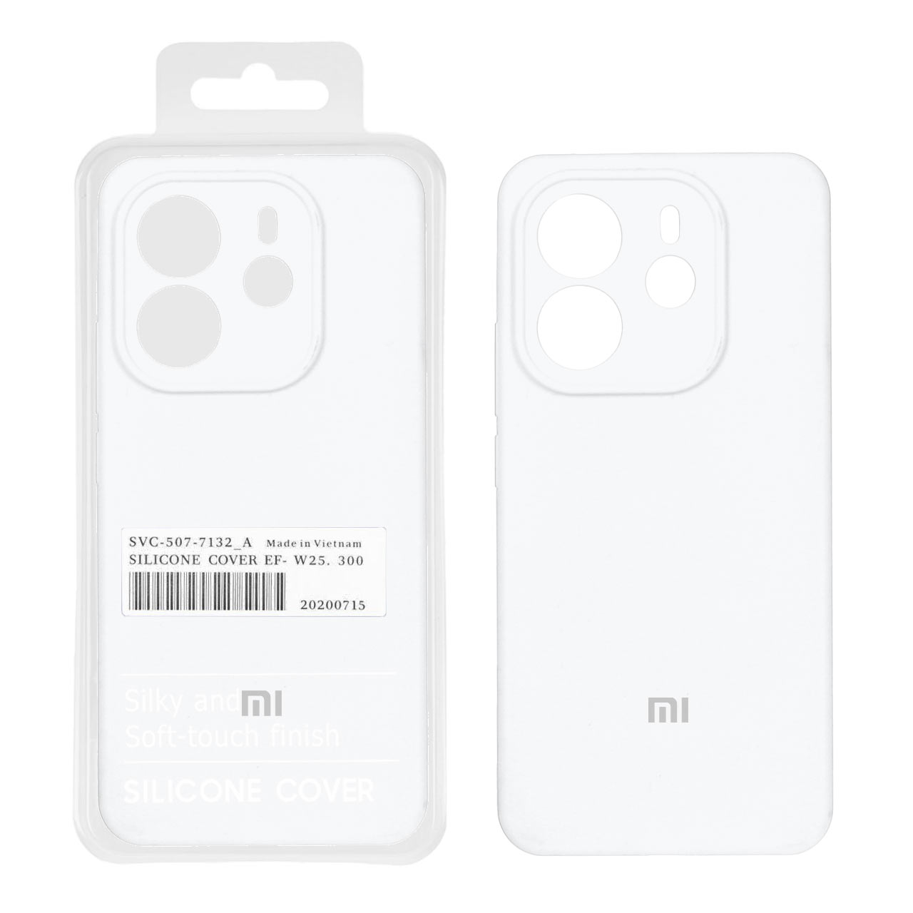 قاب سیلیکونی پاک کنی اورجینال درجه یک Xiaomi Redmi Note 14 4G - سفید (پک دار)