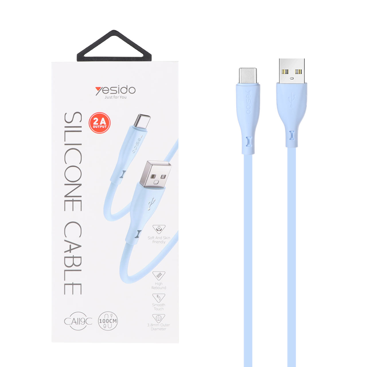 کابل شارژ Yesido Type-C مدل CA119C - آبی