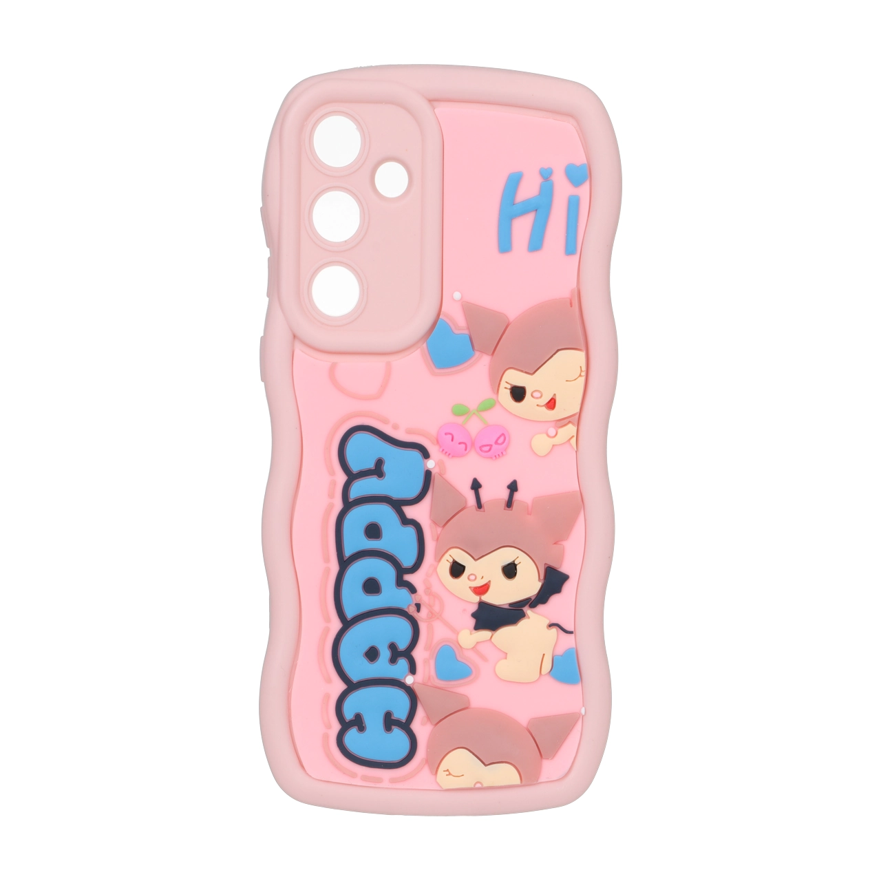 قاب کنگره ای عروسک برجسته محافظ لنزدار Samsung Galaxy A55 - طرح 195