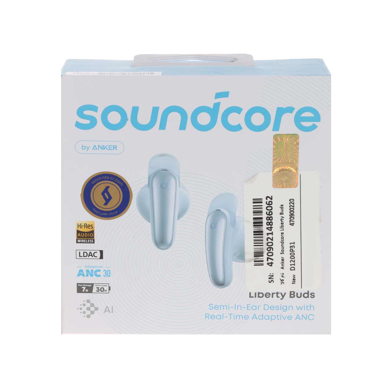 ایربادز بی سیم ANKER مدل Liberty Buds ANC D1200P31 - آبی (گارانتی 18 ماهه حافظه طلایی ایستا)